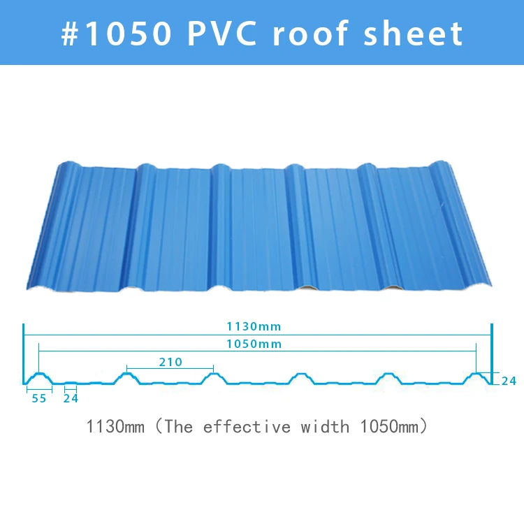 PVC Plastic water-prrof Roofing Sheet