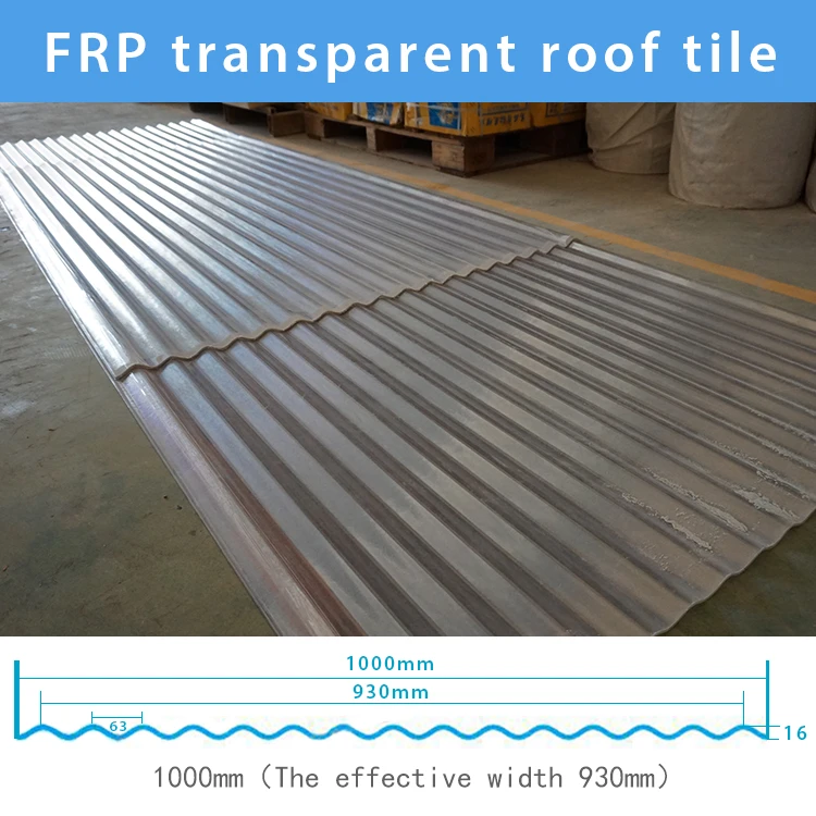 FRP water proof roofing tile sheet with different options on colors