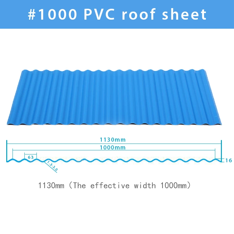 PVC Plastic water-prrof Roofing Sheet