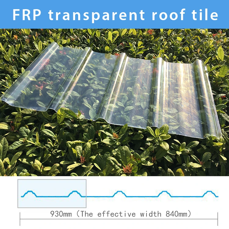 FRP water proof roofing tile sheet with different options on colors