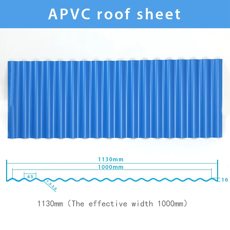 Factory direct selling APVC weather resistant durable roofing tile sheet