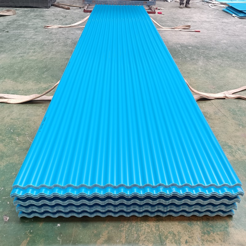Colorful corrugated PVC roof tile with fire resistant